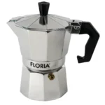 Cafetiera espresso pentru aragaz Floria ZLN2485, aluminiu, 3 cesti, 150 ml, argintiu