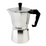 Cafetiera espresso pentru aragaz Floria ZLN2492, aluminiu, 6 cesti, 300 ml, argintiu