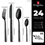 Set tacamuri inox 24 piese Berlinger Haus HB-3074