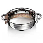 Cratita joasa din inox cu capac Blaumann BL-1001A