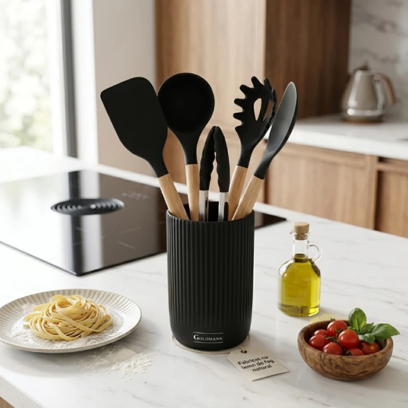 Set ustensile de bucatarie din silicon Goldmann GM-7678-10BL